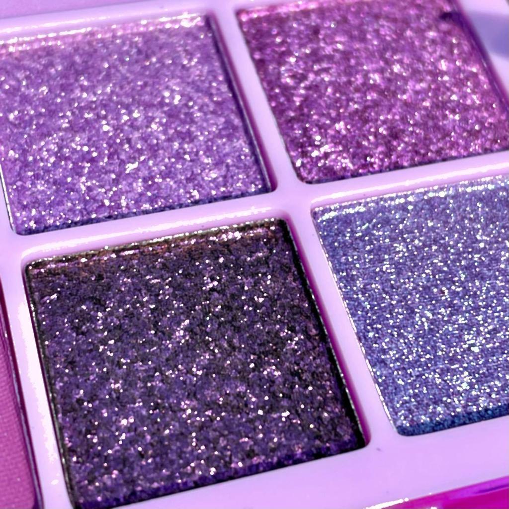Brighten Eyes Nine-Color Eyeshadow Palette - Iridescent Diamond Purple & Raspberry Jam