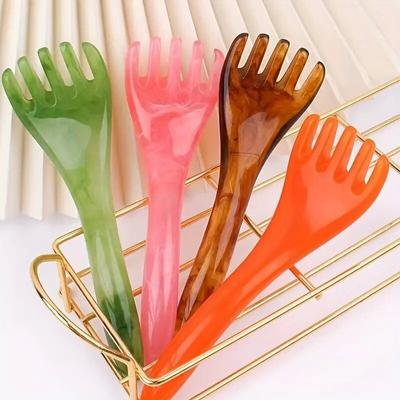 Улучшенная циркуляция крови, массажер с пятью когтями, массаж кожи головы, косметический уход, декомпрессионная меридианная расческа, 5 шт., для расслабления, декомпрессионный инструмент, аксессуар