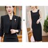 Женские элегантные рабочие комплекты блейзер однотонные платья комплекты весенняя офисная верхняя одежда наряды
