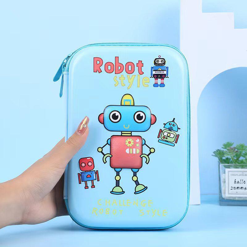 Квадратный пенал из ЭВА с рисунком - большая вместимость для студентов и взрослых