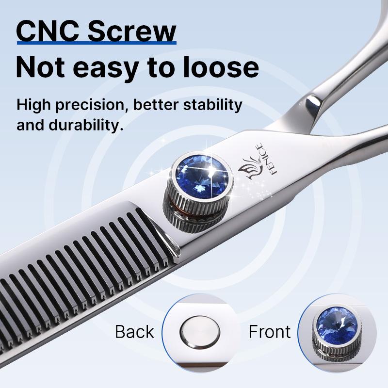 Fenice Professional 7.0/7.5/8 дюймов Сталь JP440C Ножницы для левой руки Синий бриллиант Двойной хвост Набор ножниц для ногтей для стрижки домашних собак