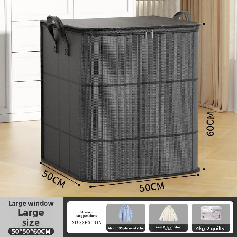 Foldable Clothes Storage Bag Large Capacity Organizer With Handle And Double Zipper For Bedding Moving Travel Under Bed Storage