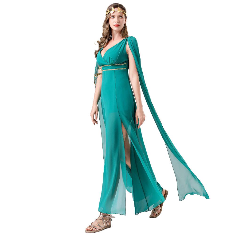 CosplayS-XL Vintage Cleopatra Free Muse Like COS Costume Halloween Costume Greek Muse Stage Costume