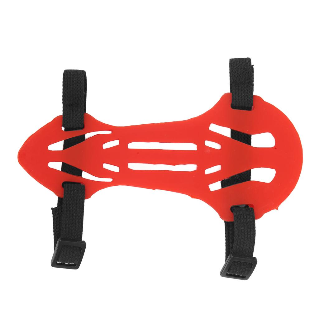 Rubber Archery Arm Guards Adjustable Safe Breathable Elastic Recurve Bow Arm Guard for Summer Red