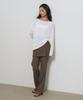 GENERALIDEA Sheer Boucle Boat Neck Pullover [White] / Gf1Lkp511