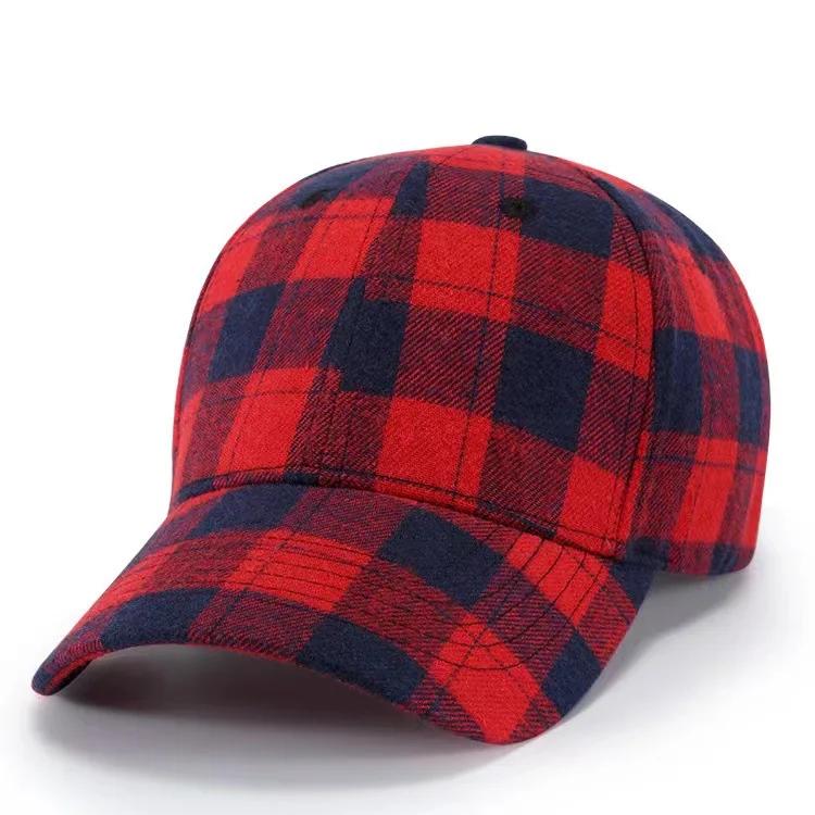 Women'S Cotton Baseball Cap Summer Uv Protection Adjustable Checkered Ponytail-Friendly Outdoor Sun Hat Fashionable Casual Style
