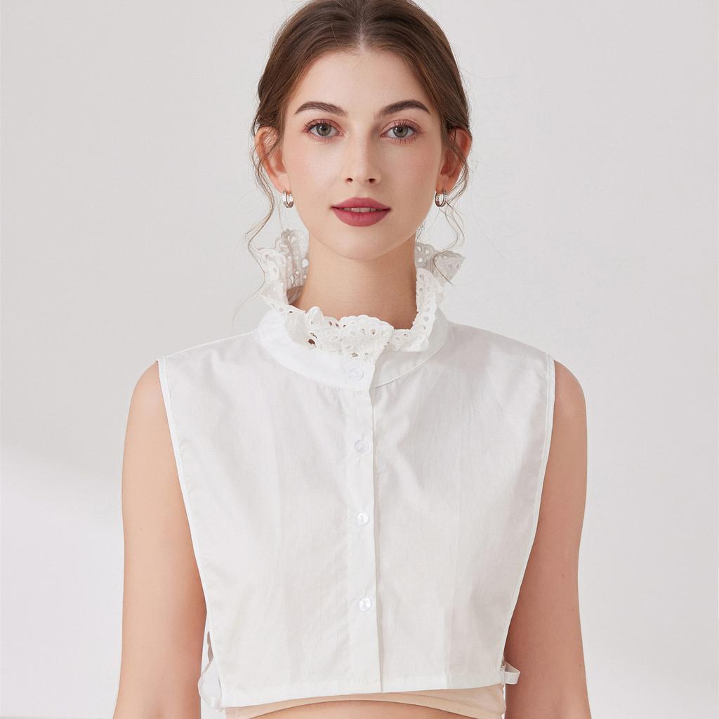 Vintage Lapel Fake Collar Female Detachable Shirt False Collar for Women Blouse Sweater Lapel Top Clothing Accessories