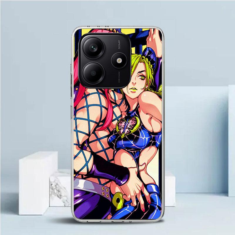 JoJo's Bizarre Adventure Джолин Куджо Мягкий чехол для телефона Xiaomi Redmi Note 15 14 13 12 Pro Plus 14S 11S 11T 11E 10S 10 4G