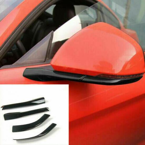 Black Rearview Mirror Decoration Sticker Protector Trim for Ford Mustang 2015-22