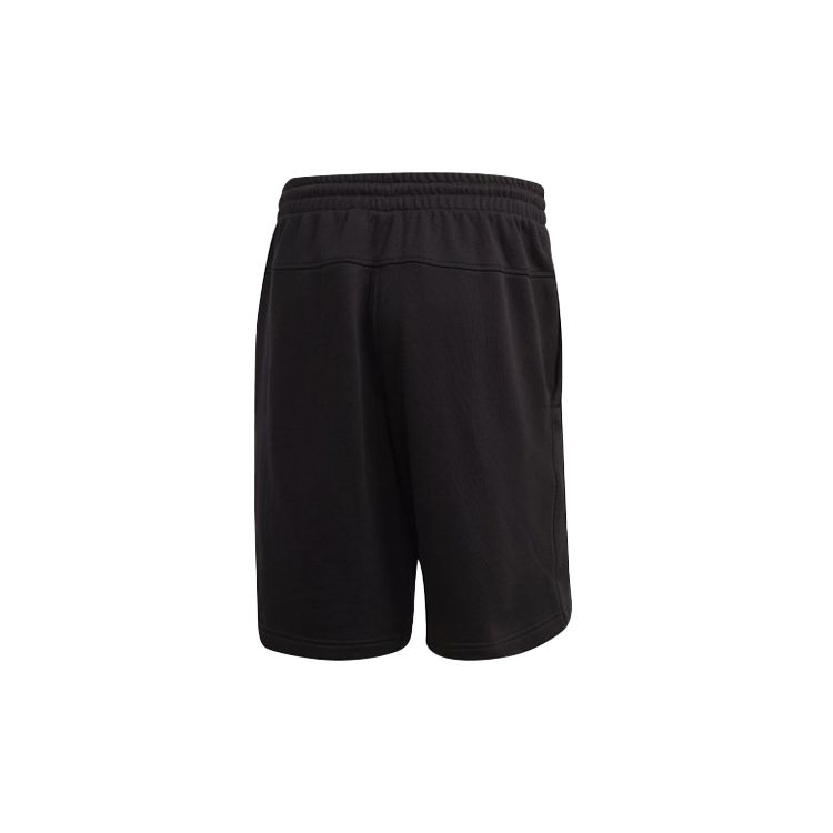 Adidas Оригинальные однотонные повседневные шорты с трилистником, мужские брюки, черные FM2263