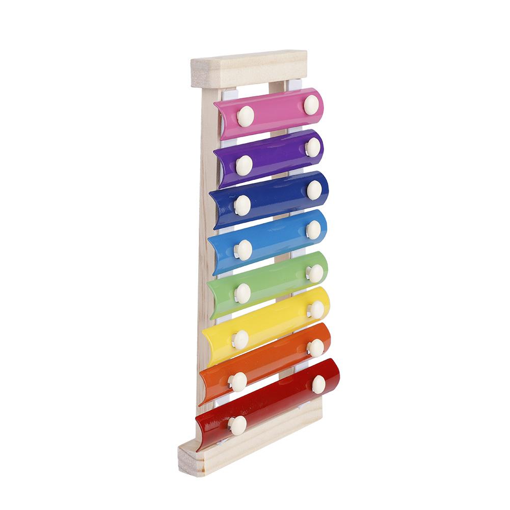Деревянный сосновый ксилофон 8 нот 3 мм цветная алюминиевая пластина ударная музыкальная игрушка для малышей