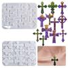 Diy Crystal Epoxy Mold Earrings Necklace Mold Pendant Decoration Various Styles Cross Irregular Mirror Silicone Mold