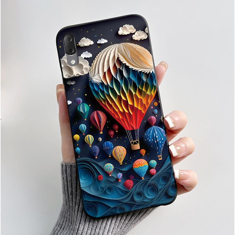 Casing For Sony Xperia L3 L4 Case Aesthetic Fashion Cute Cat Astronaut Black Soft Silicone Matte Shockproof Back Cover Bumper
