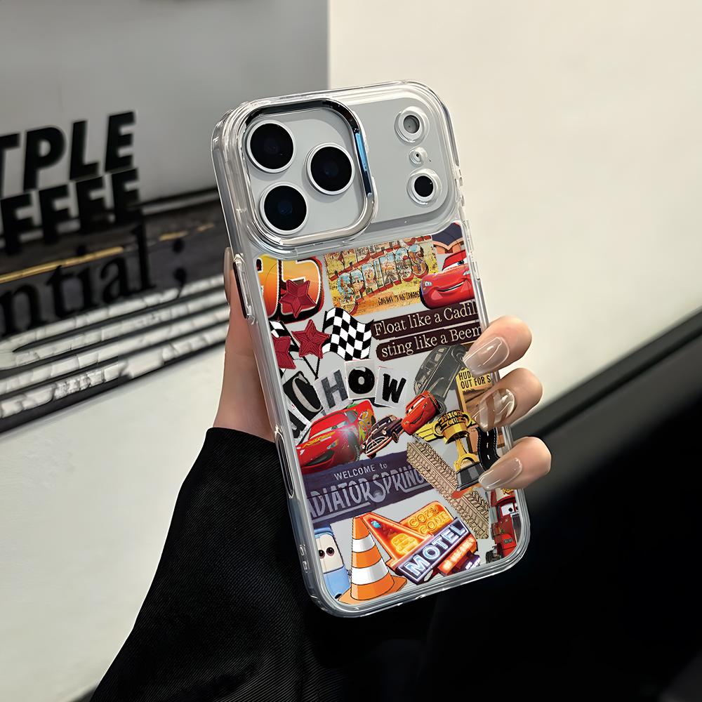 Мультяшные Тачки МакКуин Салли Чехол для Телефона для Apple iPhone 17 Air 16 16e 15 14 13 12 11 Pro Max X Xs XR 8 Plus Роскошный Прозрачный Чехол