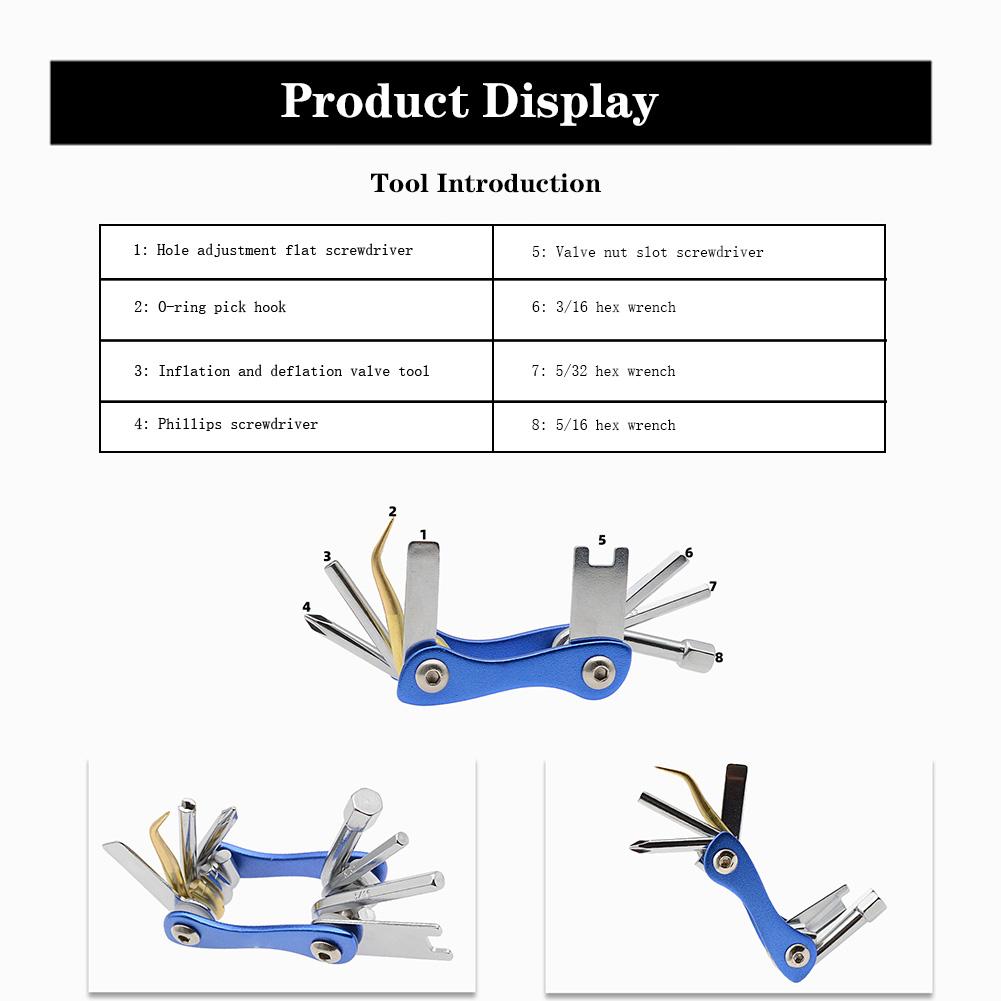 8 1 Diving Multi-Tool Compact Multitool Kit Lightweight Stainless Steel Repair Tool