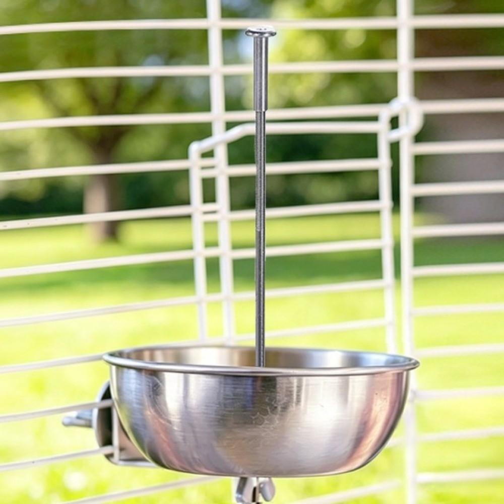 Stainless Steel Parrot Feeder Splash-Proof Vegetable Skewer Bird Food Holder  Bird Supplies