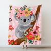 130×150 см Милое одеяло с принтом коалы, тонкое одеяло, одеяло для пикника, теплое одеяло, мягкое и удобное одеяло, для дома, путешествий, подарок на день рождения