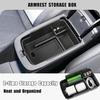 Center Console Organizer Compatible with 2024 2025 2026 Chevy Trax Armrest Storage Box and Center Console Middle Storage Tray Insert Secondary