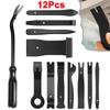 Набор инструментов для снятия обшивки автомобиля, 12 шт., Набор инструментов без царапин для автомобильной аудиосистемы, приборной панели, молдинга окна, инструмент для снятия крепежных элементов - Черный