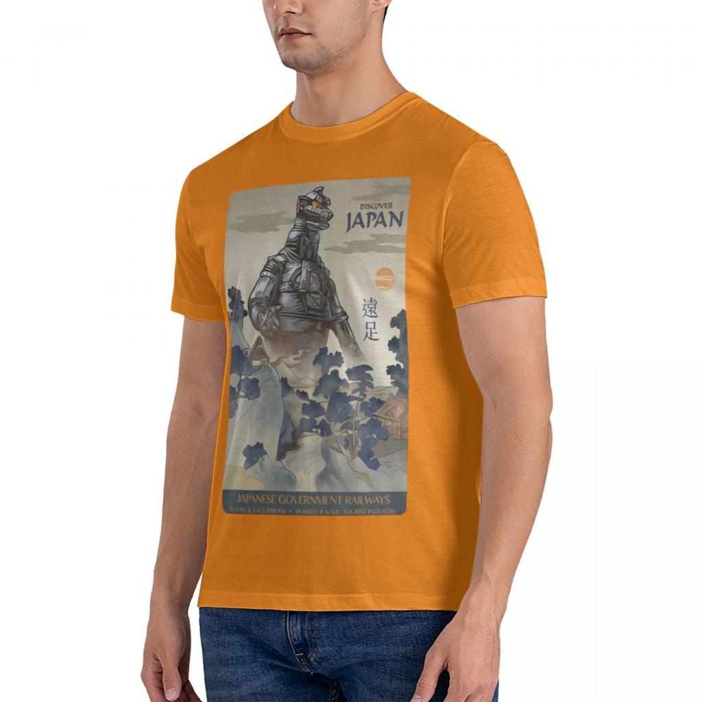 Мехагодзиллаед Открой Японию Годзиллаед Мужская футболка оверсайз Модная повседневная с коротким рукавом Винтажная Женская Y2K футболка