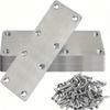 54pcs/set Stainless Steel Angle Code Fixing Bracket Iron Plate for Furniture Quick Links, Multi-functional DIY Repair and Connection Solutions