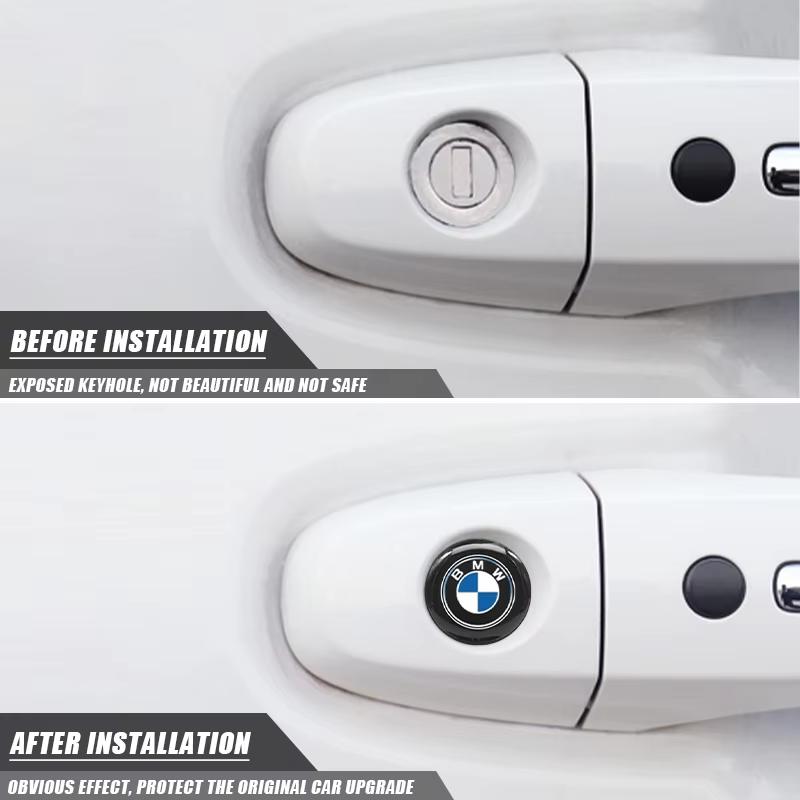For BMW M E46 E90 E60 Car Sticker Vehicle Keyhole Modification Accessories Anti-blocking Car Door Lock Stickers Styling Protective Decals For BMW G20