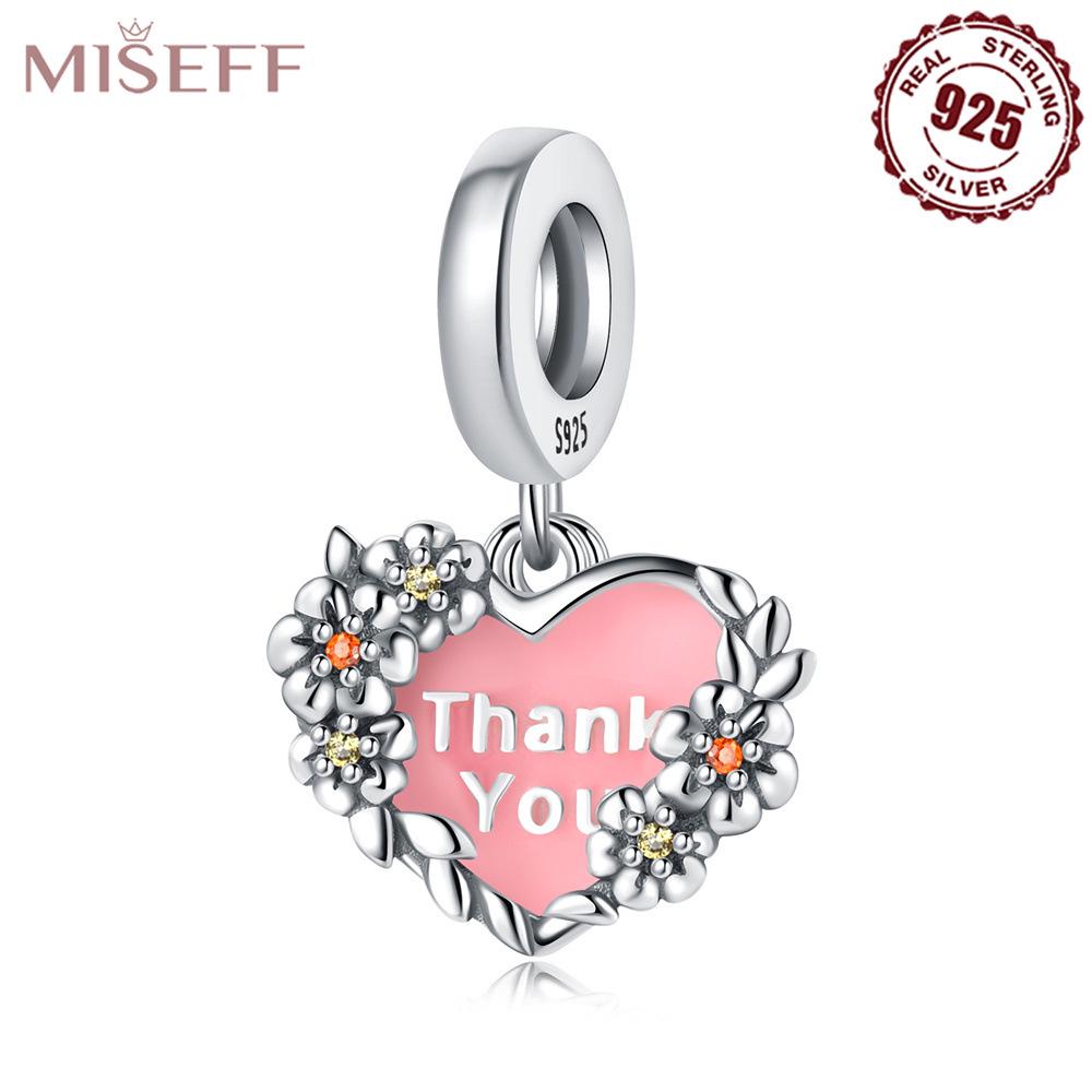 Sterling Silver S925 Heart Tree of Life Planet Pendant Charm for DIY Bracelets