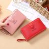 Korean Style Women's Long Zipper Wallet Wristlet Clutch - Large Capacity Card Holder