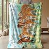 Tiger Family in the Wild Theme blanket Lightweight Warm Flannel Blanket Decorative Throw Blanket for Home Decoration