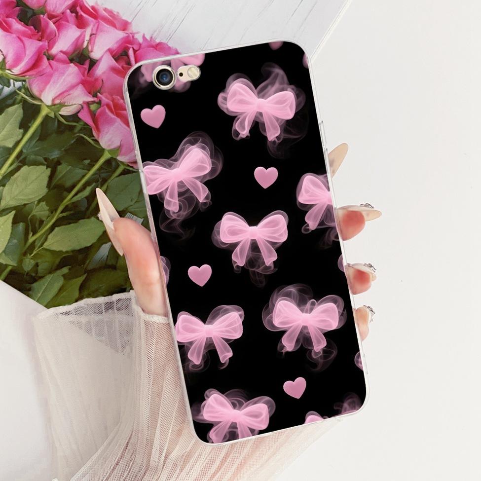 Transparent Casing For iPhone 6s Phone Case For iPhone 6 Cover Luxury Fashion Butterfly Funny Cute Painted