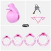 ANOSX Men's Intimate Safety Cock Lock Resin Chastity Cage Device Penis Cages Hollow Penis Ring Anti‑Escape Cockring BDSM Sex Toy