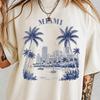 Miami Florida Vintage Shirt, Coastal City Graphic Tee, Retro Palm Tree T Shirt, Miami Beach Vacation Shirt, Summer Travel Graphic Tee