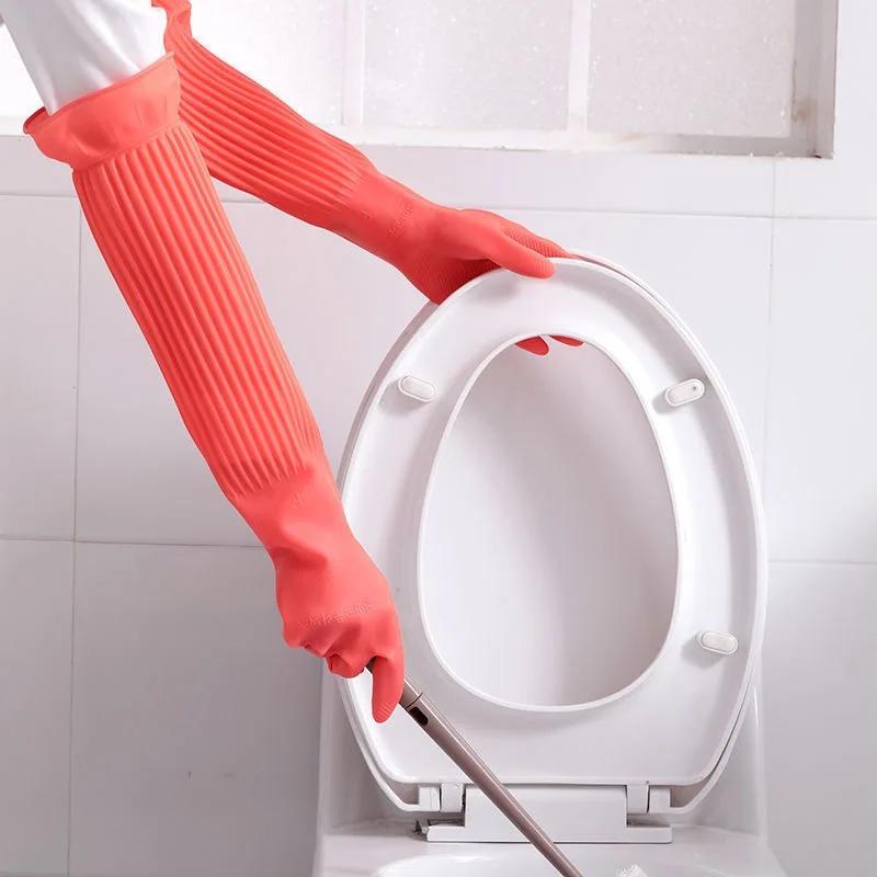 1 пара удлиненных перчаток для мытья посуды, латексные резиновые водонепроницаемые рабочие перчатки для бытовых скрубберов, кухонных чистящих инструментов