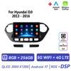 Autoradio multimédia Android 17 pour Hyundai Grand I10 2013-2016, navigation GPS, stéréo, Carplay, Auto, WIFI+4G, lecteur vidéo 2 DIN