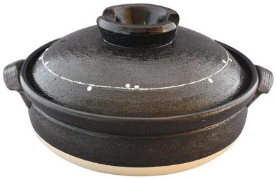 Saji Pottery Banko Ware Глиняный горшок 9 Для людей Ichichin Kakiotoshi Black No. (28см) 4-5 32-123