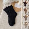 Унисекс Зимние Носки Теплые Утолщенные Носки до Щиколотки В рубчик Эластичные Повседневные Термоноски