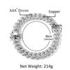 Хип-хоп Тяжелая промышленность Полностью бриллиантовая кубинская цепь Высокое качество 20 мм Браслет Мужские рэп-аксессуары