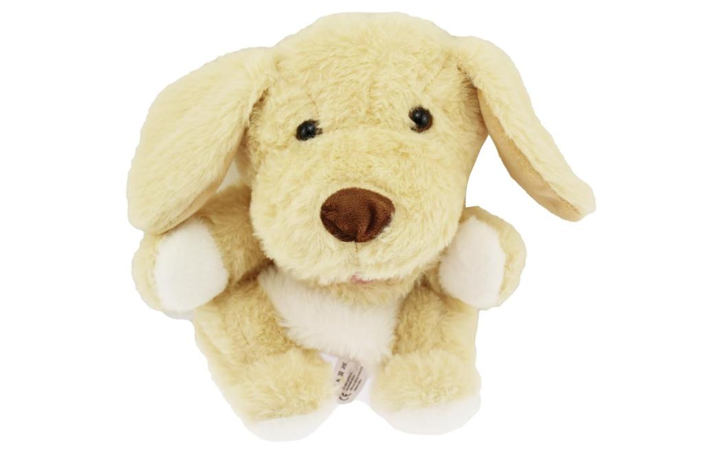 Speed Mao Fluffy Cute Dog Puppy Stuffed Animal Hand Puppet Beige