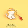 New Fashion Creative Cat Fishing Design Metal Brooch Cartoon Cute Animal Badge Pin Best Friend Gift Anime Pins Backpack Pins