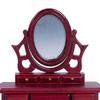 Мини-шкафчик Высокая имитация Декорация Деревянный кукольный домик Зеркало для макияжа Столик Модель для сцены спальни