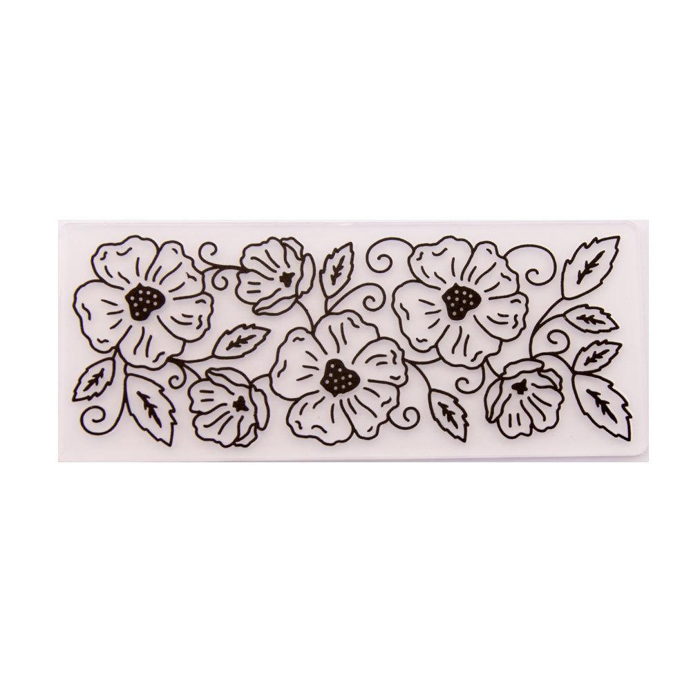 Flower Rose Branch Frame Plastic Embossing Folder for Scrapbooking DIY Photo Album Card Decor Art Template Plant Vine Rattan