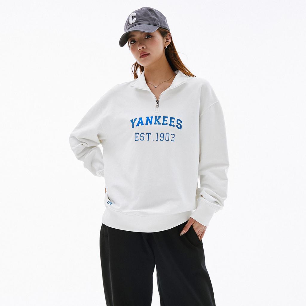 MLB Свитшоты Varsity New York Yankees Унисекс Белый Стойка Воротник Умеренный Другое 3AMTV0341-50CRS