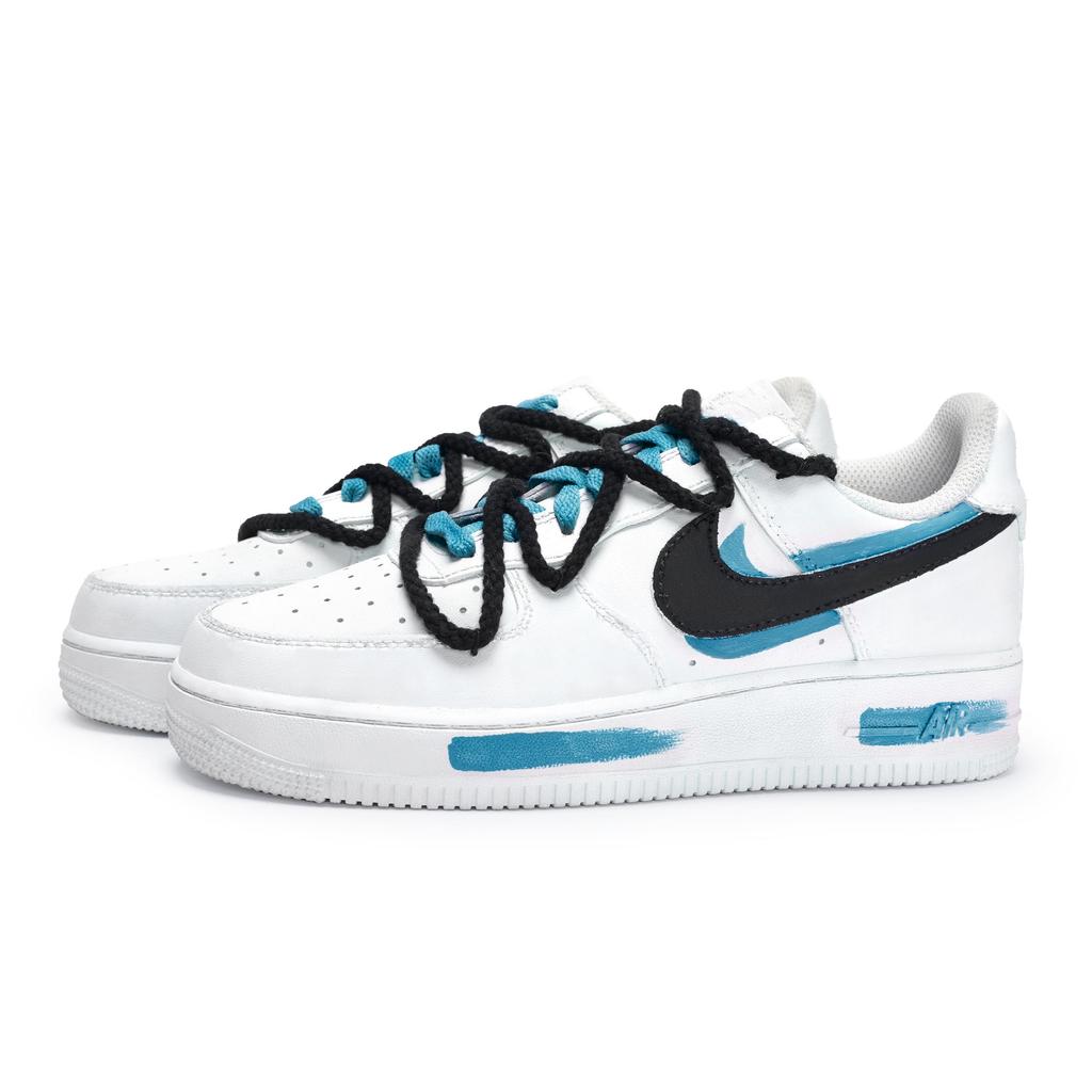 Nike Air Force 1 811 Производство, Небесно-голубой, Специальная коробка для обуви Низкий топ Кеды для скейтборда Женские Белый Черный Озерно-голубой DH2920-111(Team80-S-BOX)