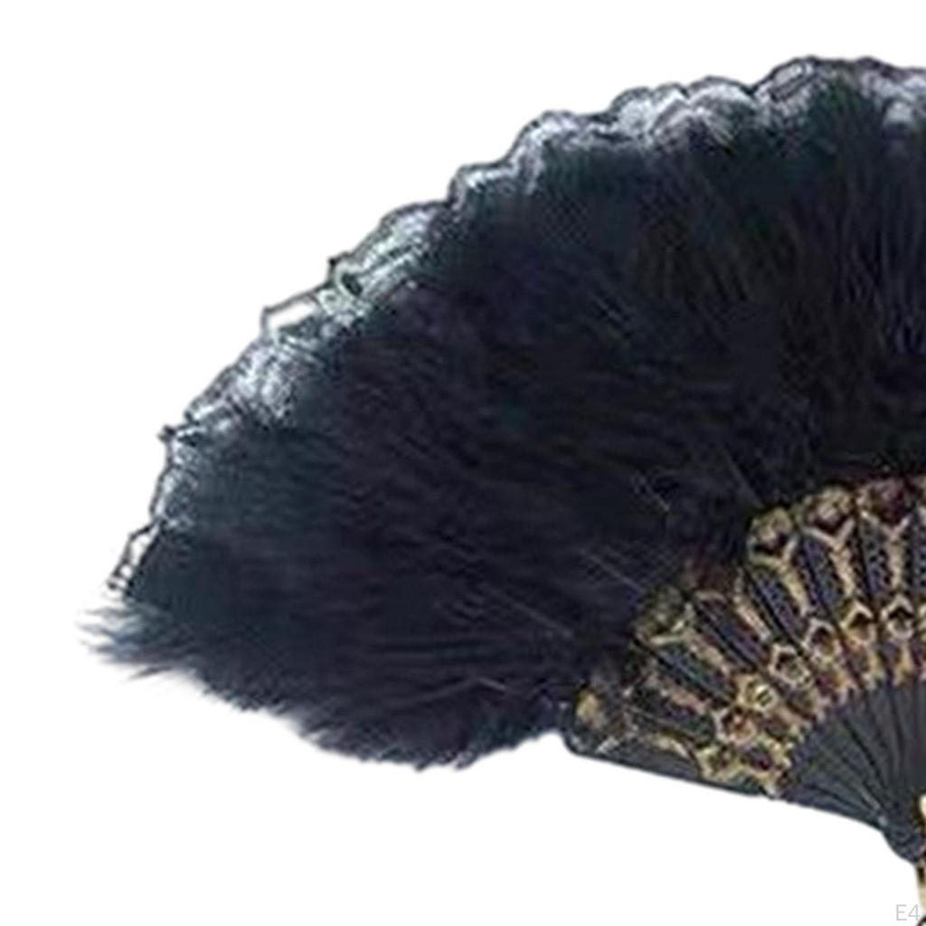 2 шт. веер из перьев складной вечерние танцы Хэллоуин декоративные украшения чай свадьба