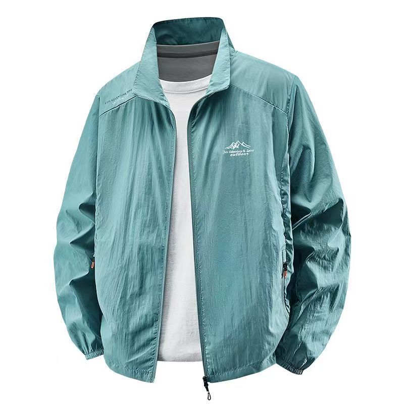 Sunscreen Jacket for Men Summer Thin Lightweight Breathable UV Protection Ice Silk Outdoor Fishing Hiking Sikn Coats
