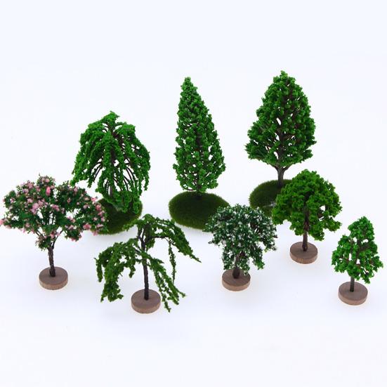 Mini Tree Model Realistic Looking Bright Color Widely Used DIY Scenery Landscape Simulated Miniature Tree Decoration