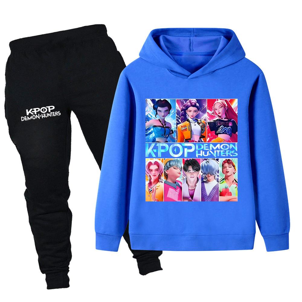 PB1230 Детский K-pop худи с длинными рукавами и принтом Mira Zoey Rumi Sajaboys, брюки