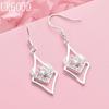 925 Sterling Silver Wedding Jewelry Heart AAA Zircon Earrings