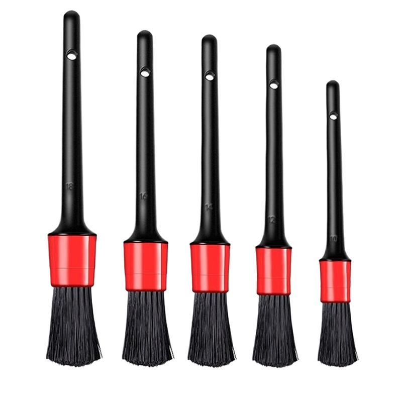 5Pcs Car Detail Brush Car Brush Soft Bristle Wheel Interior Cleaning Brush Car Fine Washing Beauty Tools
