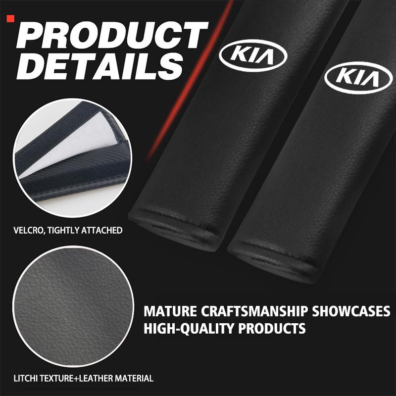 1/2PCS Car Safety Belt Shoulder Straps Cover Protection Padding For KIA K5 K2 Rio Optima Sportage Venga Sorento Stonic Forte sah256